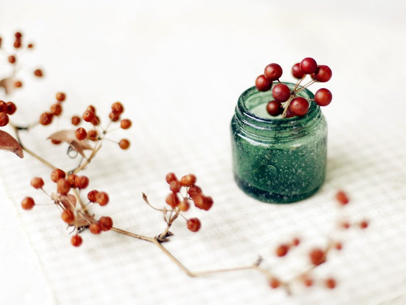 【好日戀物】日本早期手工吹製綠色墨汁瓶/ 小花瓶 - 植栽/盆栽 - 玻璃 綠色