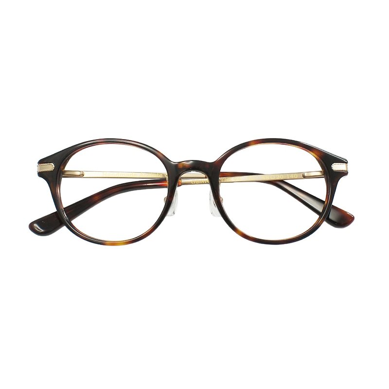イタリアの手作りのプレートレトロ丸メガネは、大企業をフレーム - 眼鏡・フレーム - プラスチック ブラウン