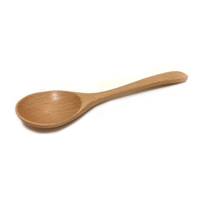 |CIAO WOOD| Beech Wood Round Soup Spoon - Cutlery & Flatware - Wood Brown