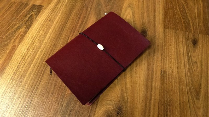 皮革 筆記本 A6尺寸 美國W&C馬韁革(勃根地紅) 手工製作  NBA601601 - 筆記本/手帳 - 真皮 紅色