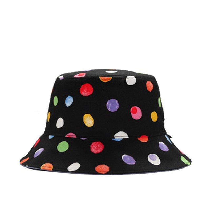 Watercolor little double fisherman hat - black - หมวก - วัสดุอื่นๆ สีดำ