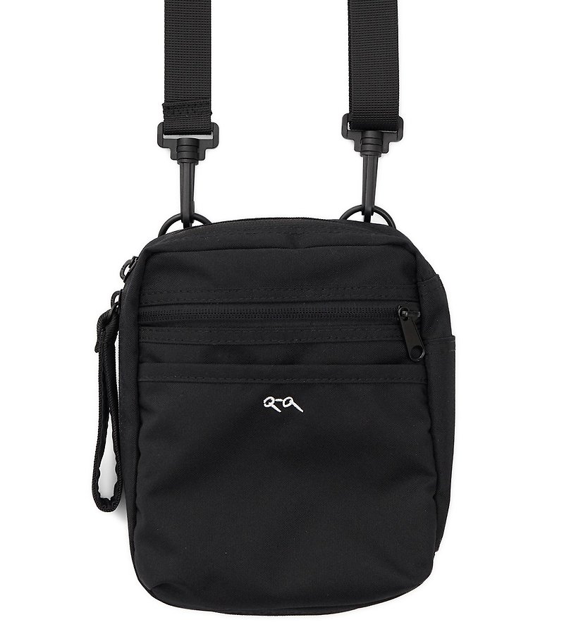 CRV3013-Water Repellent 2WAY Square Glasses Bag - Black - Messenger Bags & Sling Bags - Other Materials Black