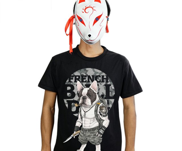 フレンチブルドッグTシャツレンジャーナイフを運ぶ - ショップ