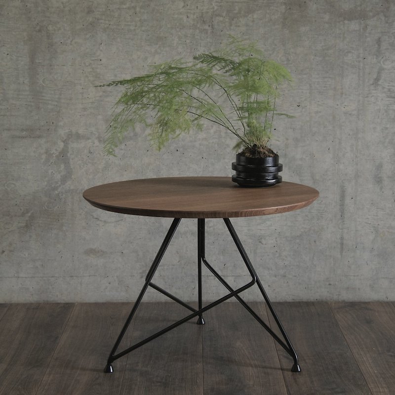 caminoXMASSIMO Euphony Coffee Table walnut solid wood round table coffee table side table - เฟอร์นิเจอร์อื่น ๆ - ไม้ สีนำ้ตาล