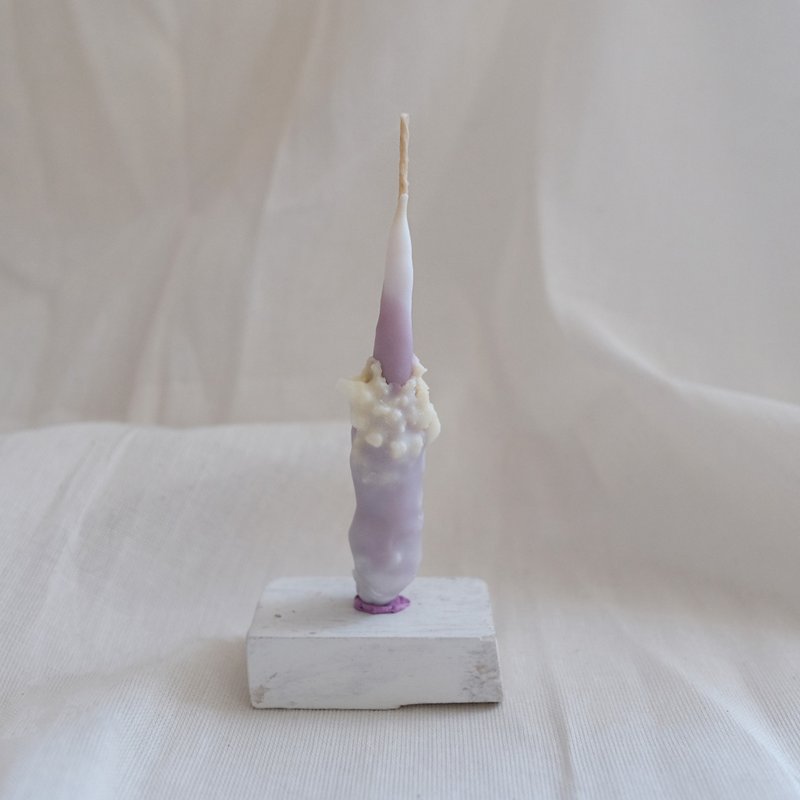 f i n g e r s | 長指キャンドル  handmade candle #middle finger - キャンドル・燭台 - 蝋 パープル