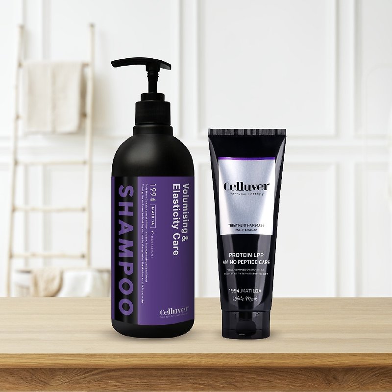 Celluver Great Black Cleansing and Care Set (Hair Nourishment Shampoo 500ml + Keratin Hair Mask 250ml) - แชมพู - วัสดุอื่นๆ หลากหลายสี