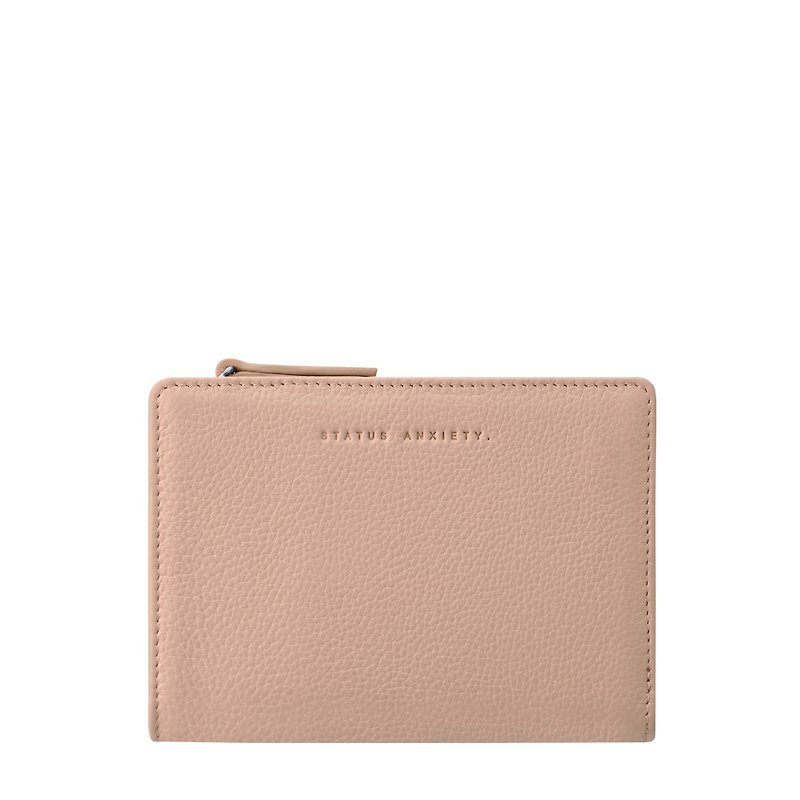 STATUS ANXIETY -  Insurgnecy leather card holder wallet - dusty pink - Wallets - Genuine Leather Pink