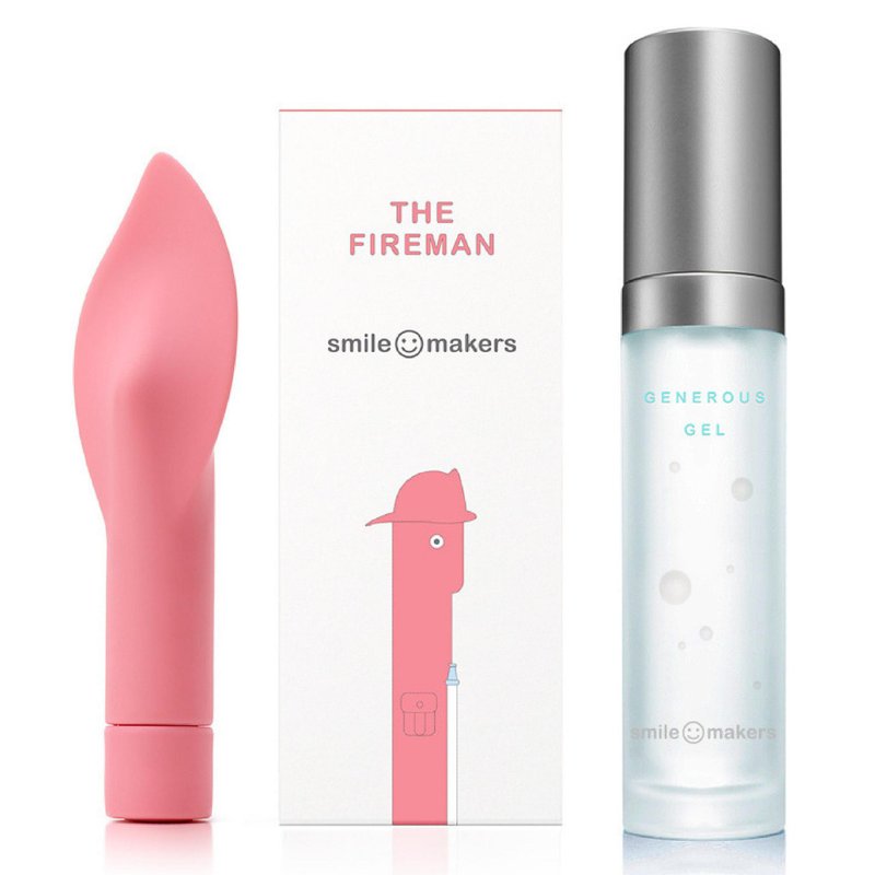 Smile makers Fire Hero Electric Massager & Thick Lubricant (Shelf Life: 2025.3) - สินค้าผู้ใหญ่ - ซิลิคอน หลากหลายสี