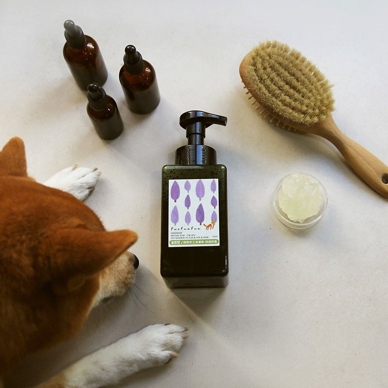 Furfunfun - Herbal Mousse Soap - Mild & Gentle - Cleaning & Grooming - Essential Oils Purple