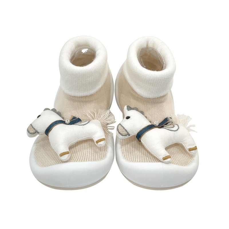 韓國 Ggomoosin 學步襪鞋 - 小小愛馬 - 嬰兒鞋/學步鞋 - 棉．麻 