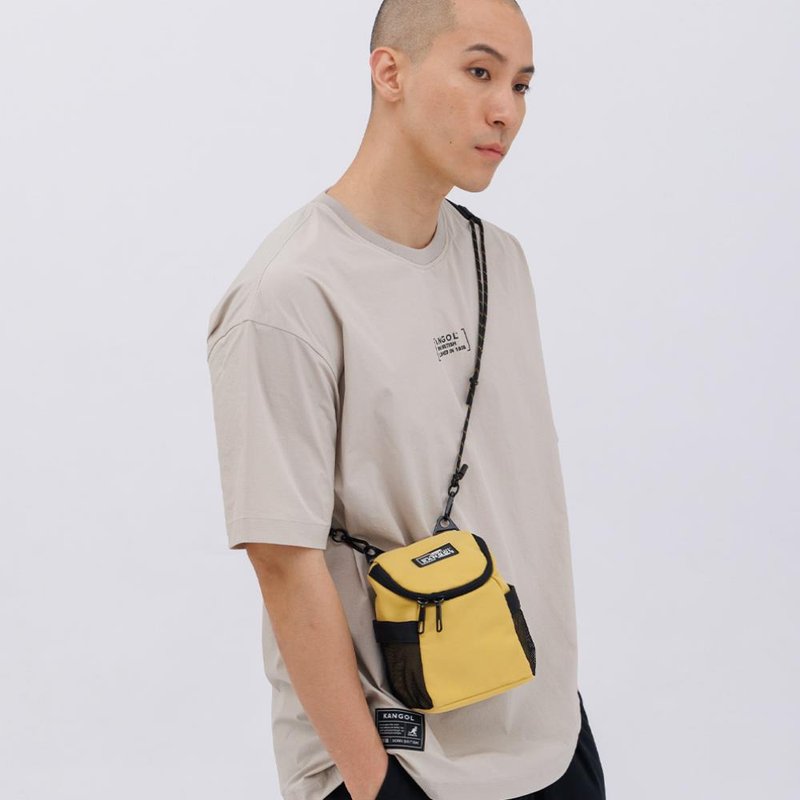 [KANGOL] Spring and Summer New Products / Water Resistant Nylon Small Bag - Yellow_6325171162 - Messenger Bags & Sling Bags - Polyester Yellow