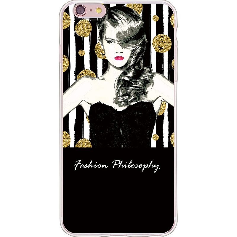 New series [fashion philosophy (black)] - 199 Miss-TPU mobile phone protection shell "iPhone / Samsung / HTC / LG / Sony / millet / OPPO" - Phone Cases - Silicone Black