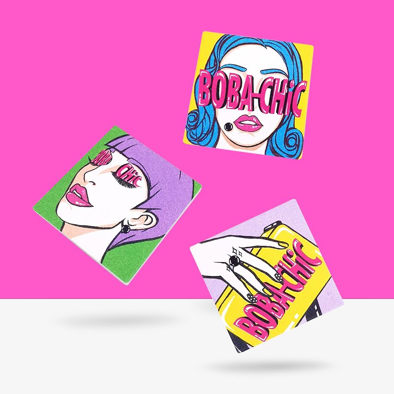 BOBA CHiC Diatomite Coaster - Chic Series - ที่รองแก้ว - วัสดุอื่นๆ หลากหลายสี