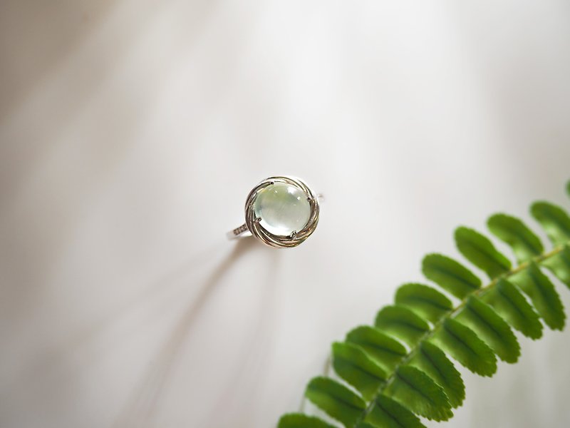 Spring Moon | Aquamarine Ring - แหวนทั่วไป - เครื่องเพชรพลอย สีเขียว