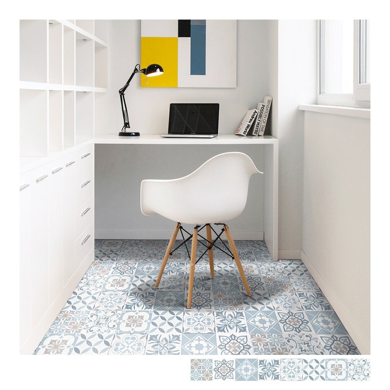 iINDOORS Tiles Sticker Type BQ Wall Stickers - Wall Décor - Plastic Blue