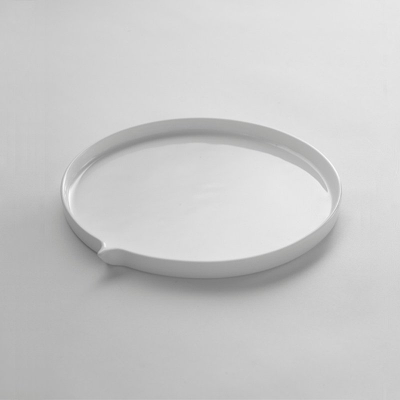 Geometry 系列 Talk 圓形餐盤 - 小碟/醬油碟 - 瓷 白色