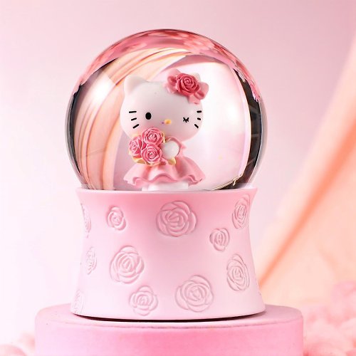 JARLL 讚爾藝術 Hello Kitty 真誠的愛 水晶球音樂盒 禮物