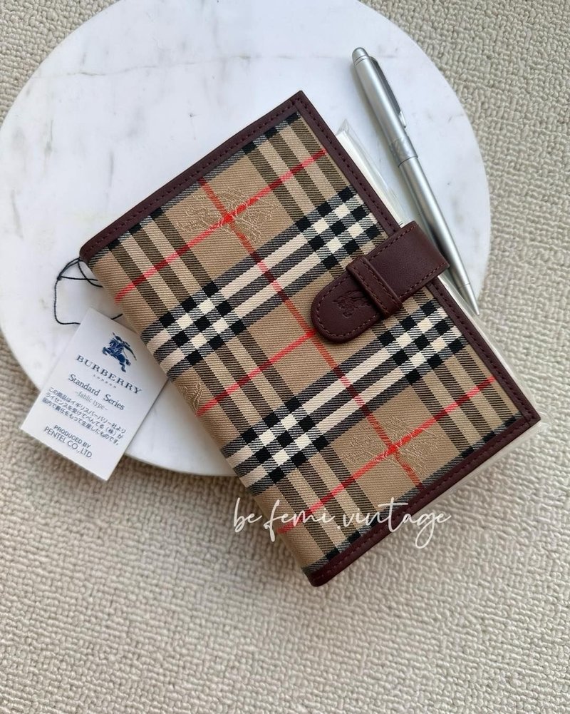 Second-hand Burberry War Horse Presbyopic Notebook - สมุดบันทึก/สมุดปฏิทิน - หนังเทียม สีนำ้ตาล