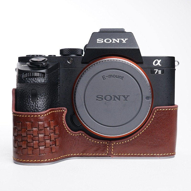 Martin Duke Camera Body Case Foe Sony A7II/A7RII Red Brown - Cameras - Genuine Leather Brown