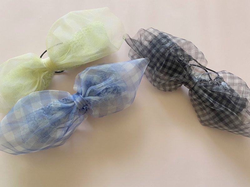 Lively plaid bow headband - Hair Accessories - Other Materials Multicolor