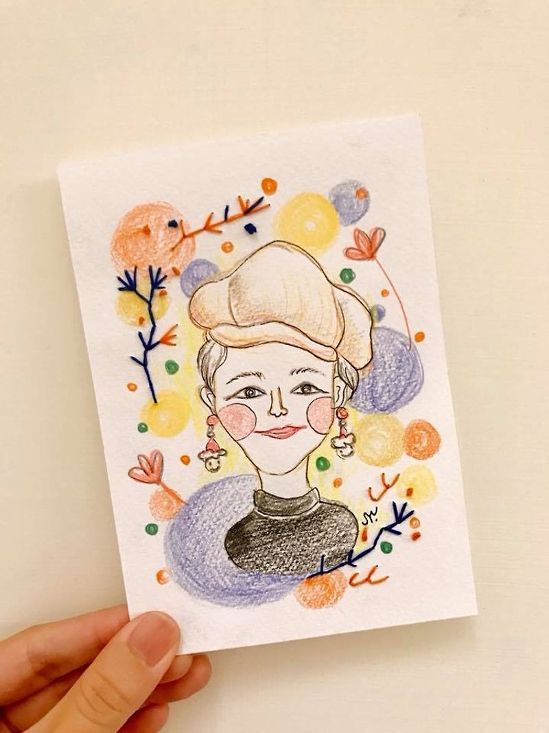 hooceaoo custom embroidery-looks like painted - Customized Portraits - Paper 