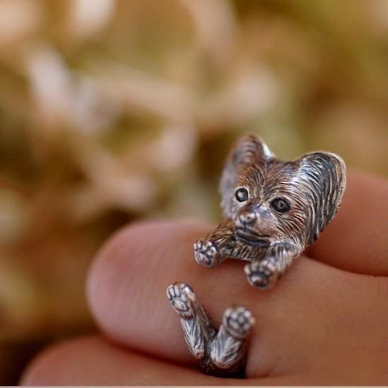 Dog ring papillon - General Rings - Other Metals 