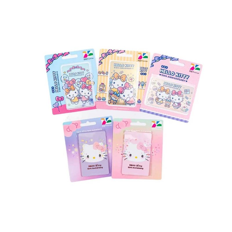 HELLO KITTY 50th悠遊卡(生日派對/亮眼粉/亮眼紫/氣球/棒棒糖) - 造型悠遊卡/交通卡 - 其他材質 