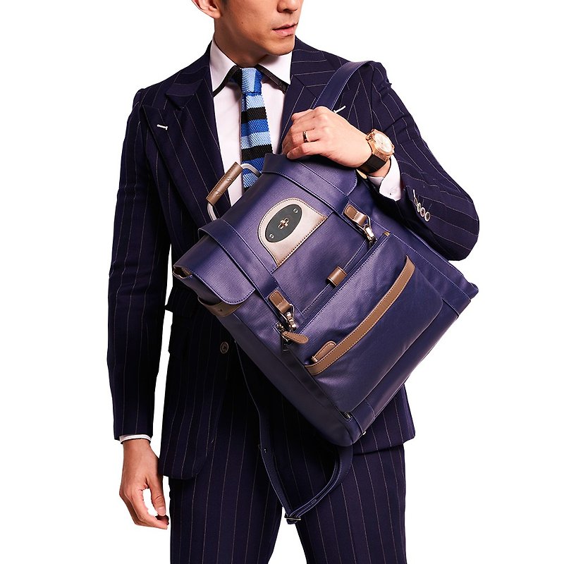 Welfare goods -15 吋 Baker's backpack - Zhang Qing - Backpacks - Other Materials Blue