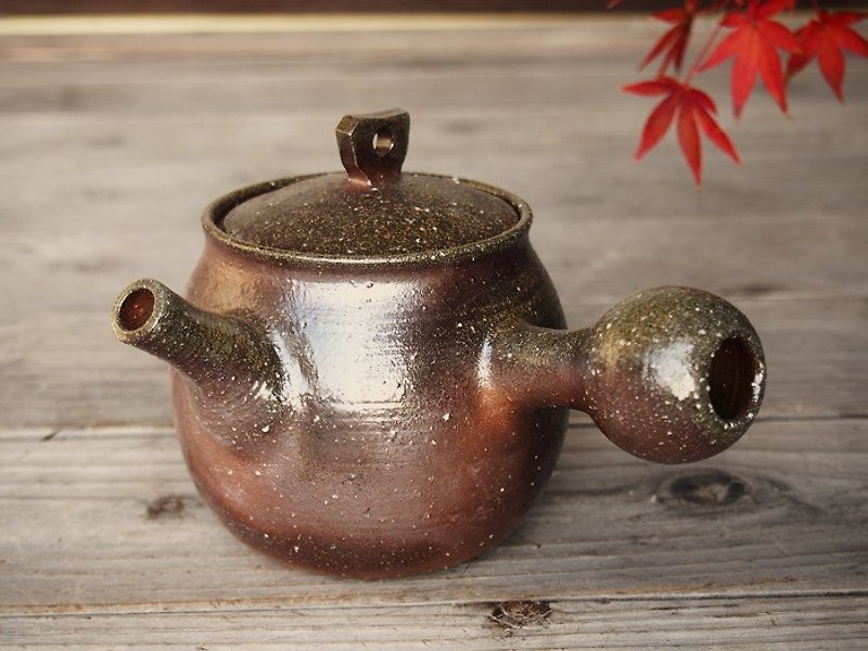 Bizen teapot _k1-018 - ถ้วย - ดินเผา สีนำ้ตาล