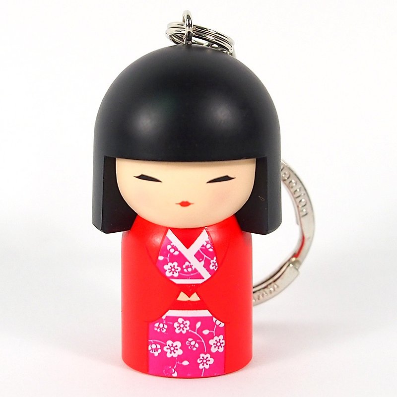Key ring-Manami love and beauty [Kimmidoll and blessing doll key ring] - Keychains - Other Materials Red