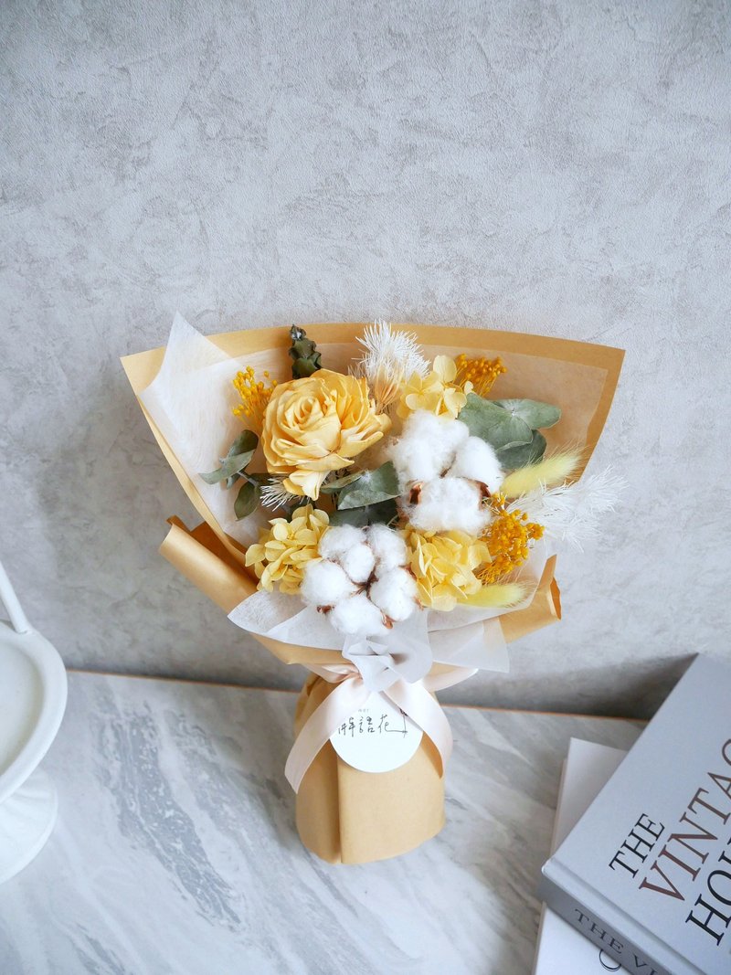 Small and Medium Dry Bouquet [Flower Ripple-Orange] Girlfriend/Birthday/Tanabata Valentine's Day/Confession/Graduation Flower - ช่อดอกไม้แห้ง - พืช/ดอกไม้ สีส้ม