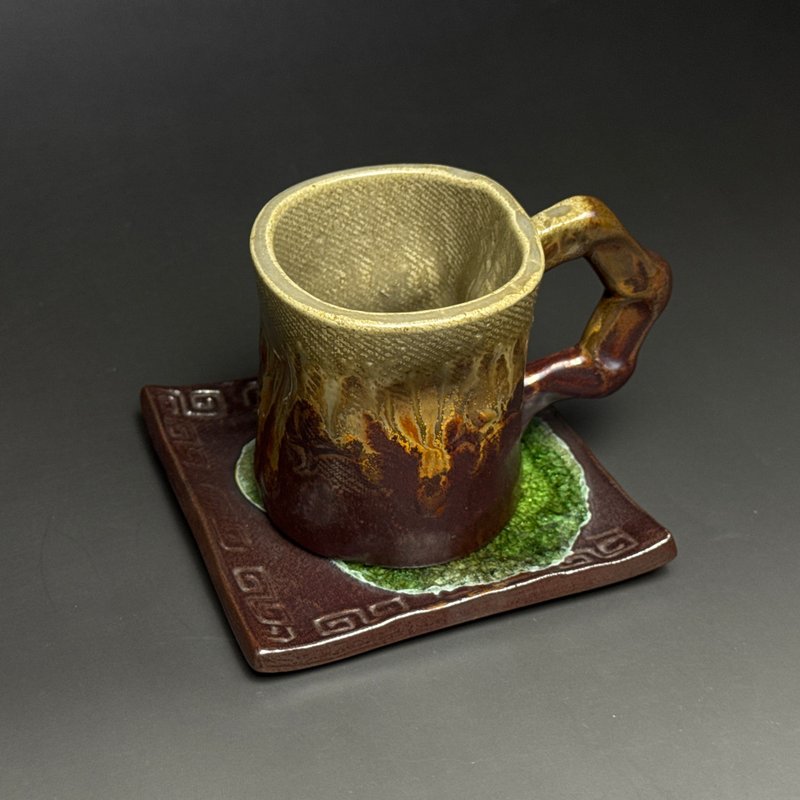 台灣【手作HandMade】侘寂の咖啡杯組貳 - 咖啡杯/馬克杯 - 陶 咖啡色