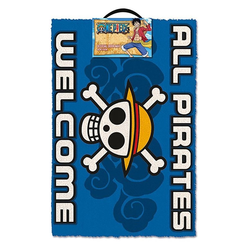 【ONE PIECE】ALL PIRATES WELCOME地墊 - 地墊/地毯 - 環保材質 藍色