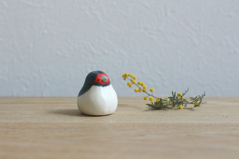 《 Seasonal little bird 》Spring Swallow - ของวางตกแต่ง - ดินเผา สีน้ำเงิน