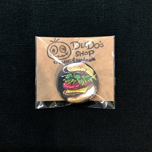 DuDo Shop 土豆屋 手繪插畫小胸章小徽章別針 | 漢堡