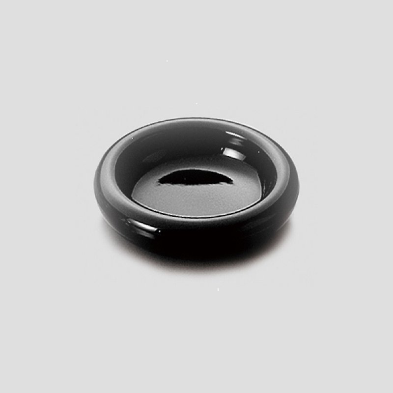 2號小置物盤(正圓-黑)-アン 2 - 碟子/醬料碟 - 玻璃 黑色