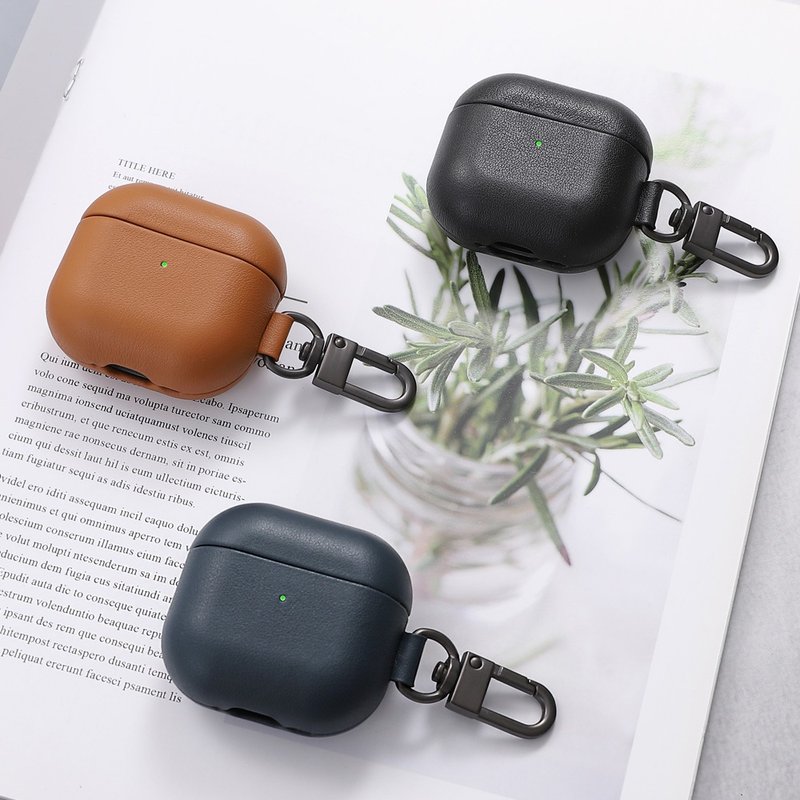 VOYAGE AirPods 4 NAPPA leather anti-fall protective case - ที่เก็บหูฟัง - หนังแท้ หลากหลายสี