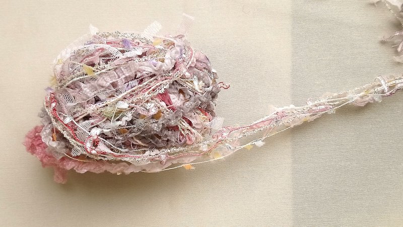 日本混合紗線　100公分 - 編織/刺繡/羊毛氈/縫紉 - 聚酯纖維 粉紅色