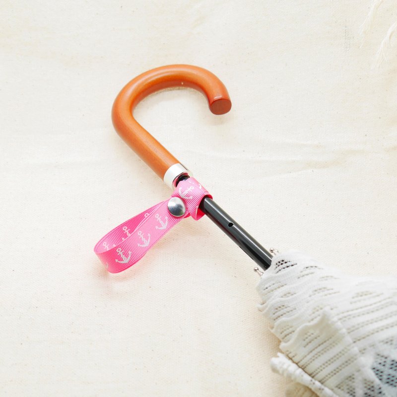 傘ストラップ 錨ピンク - 雨傘/雨衣 - 其他材質 粉紅色