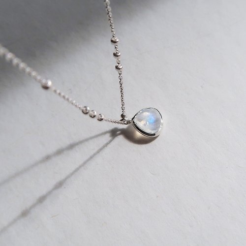 925 Sterling Silver Rectangular Moonstone Natural Stone Unisex Necklace  Clavicle Chain Long Chain Free Gift Packaging - Shop COOL & HOT Necklaces -  Pinkoi