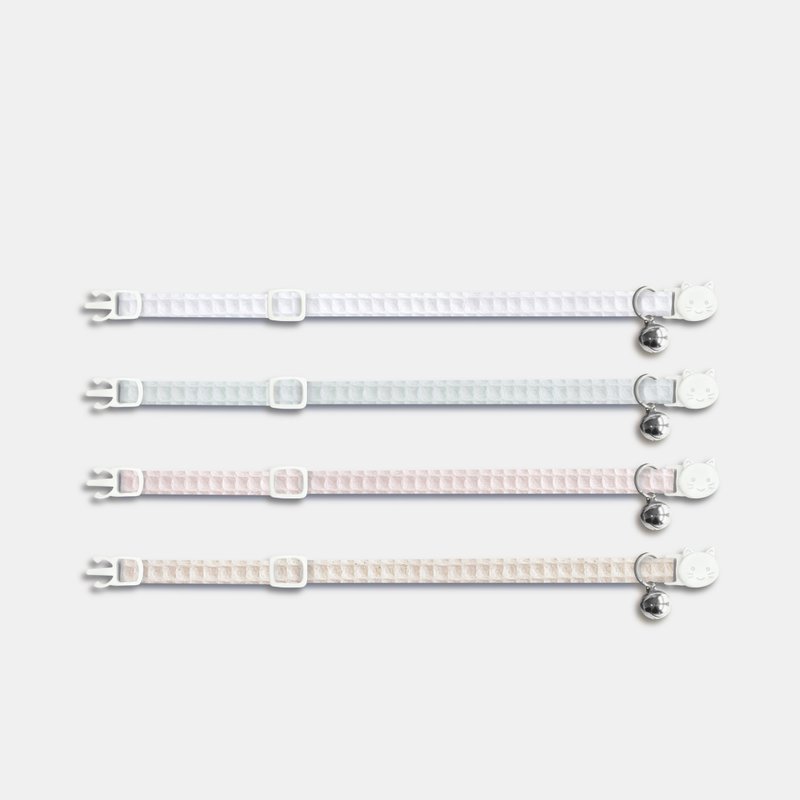 簡約手工定制貓項圈 | Basic Waffle Collection - 項圈/牽繩 - 棉．麻 多色