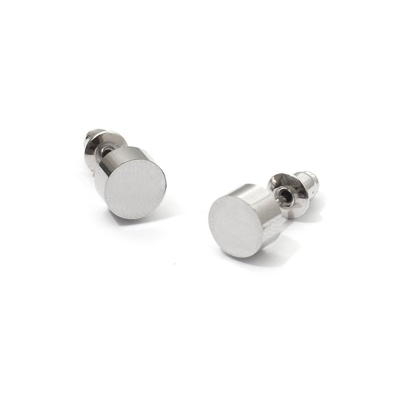 Recovery 厚圓耳環 (鋼銀色) - 耳環/耳夾 - 不鏽鋼 銀色