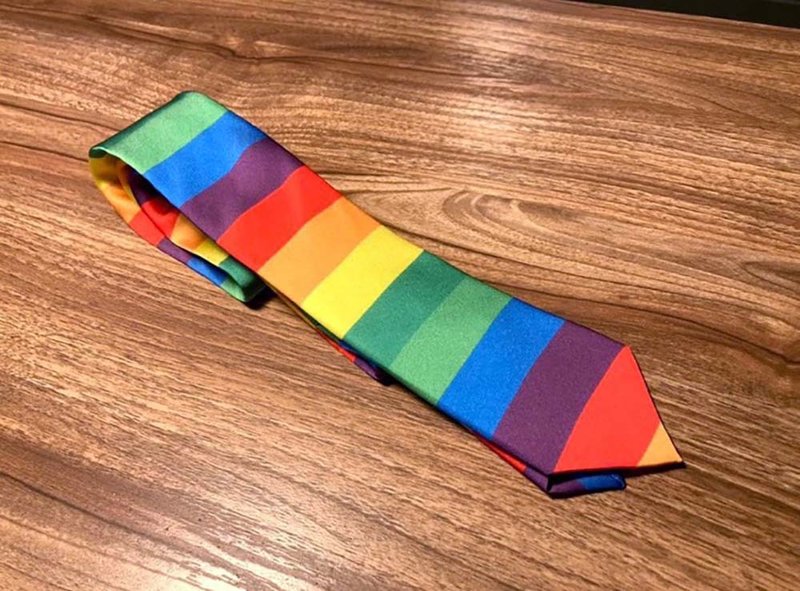 Rainbow tie messy graffiti exclusive design floral fabric Steven Chou-Neckties - Ties & Tie Clips - Polyester Multicolor