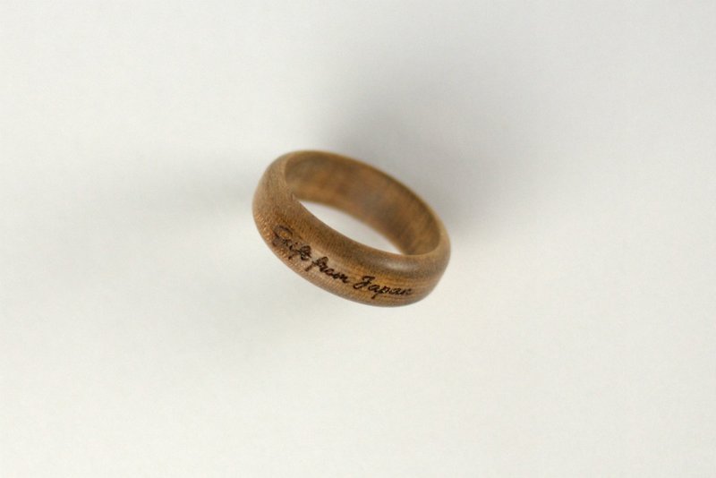 Wood General Rings Brown - Engraved wood ring wooden ring