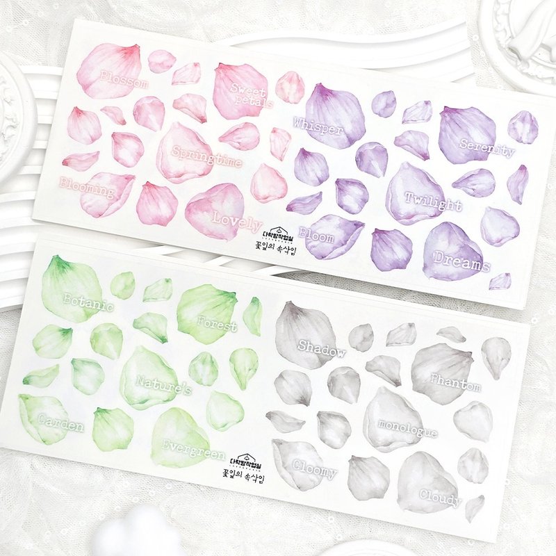 :whispers of petals: Matte Transparent sticker - 貼紙 - 其他材質 