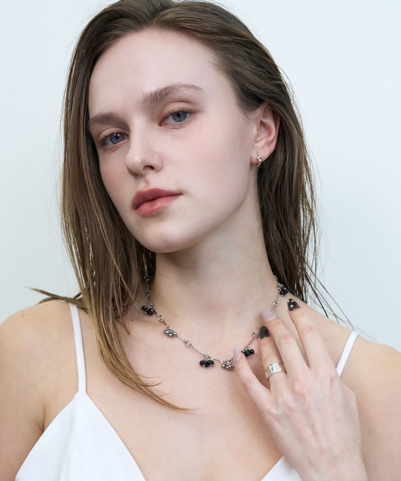 GLIMMER NECKLACE - 項鍊 - 不鏽鋼 銀色