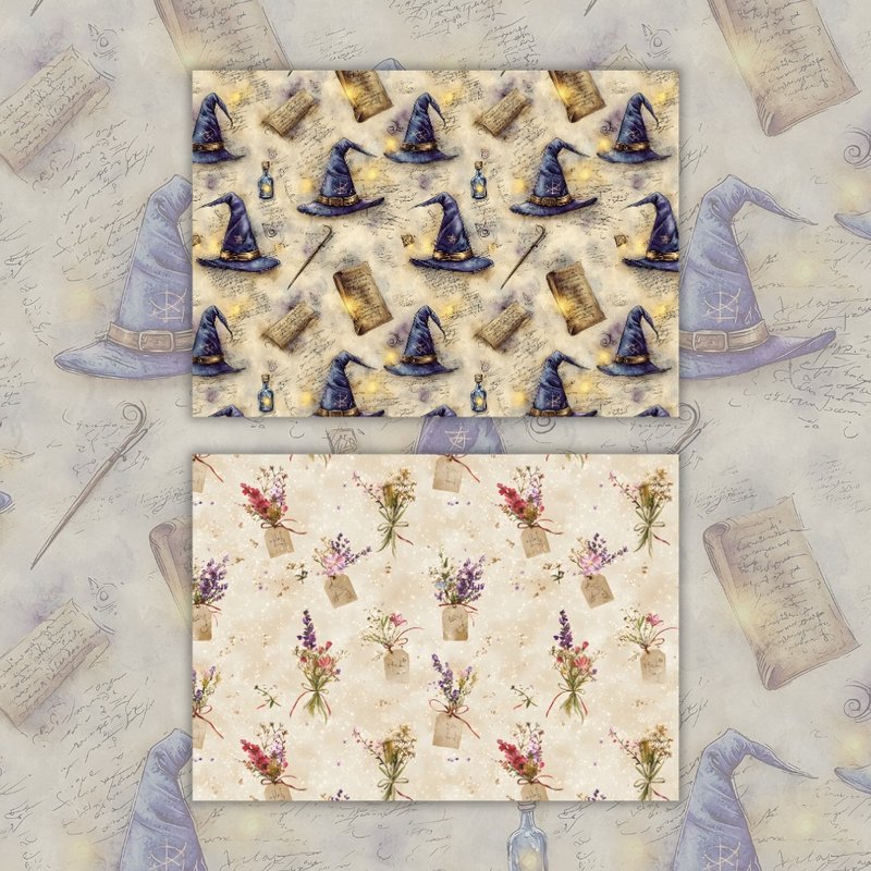 A4. Summer Magic. Antique Pattern - 卡片/明信片 - 紙 咖啡色