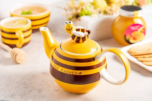 養蜂人家 蜜蜂造型茶壺杯盤組