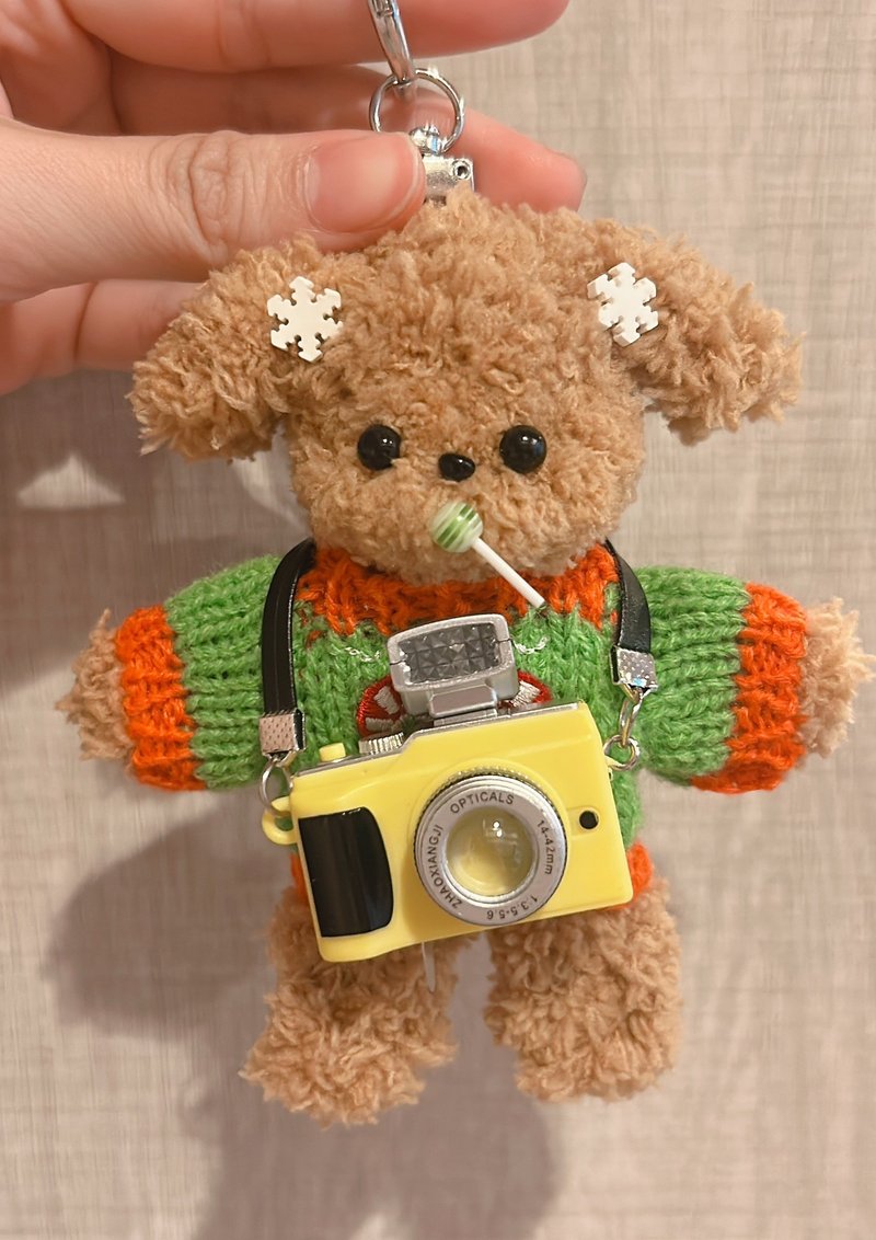 聖誕節限定扭扭棒手做娃娃-狗狗攝影師 - 公仔/玩偶 - 其他材質 咖啡色