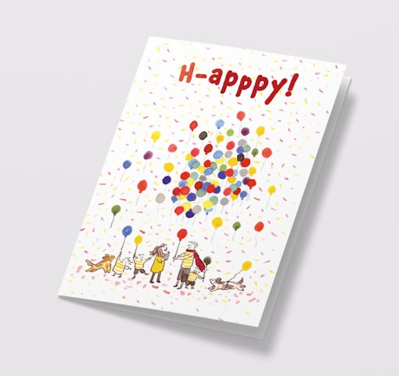 2. H-apppy! card - Cards & Postcards - Paper Multicolor